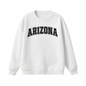 Arizona Crewneck Sweatshirt in White / Black