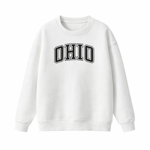 Ohio Crewneck Sweatshirt in White / Black