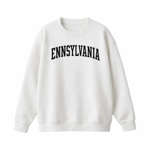 Pennsylvania Crewneck Sweatshirt in White / Black