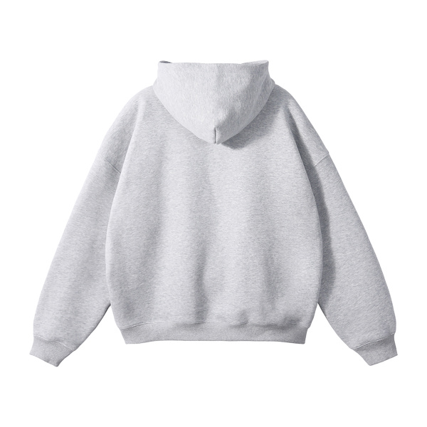 Collection 1 Indiana Oversize Fleeced Hoodie - Flower Gray behind