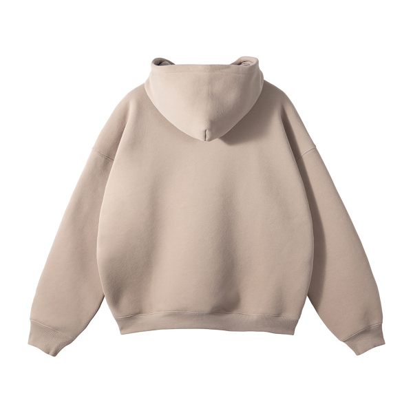 Collection 1 Georgia Oversize Fleeced Hoodie - Gray Apricot behind