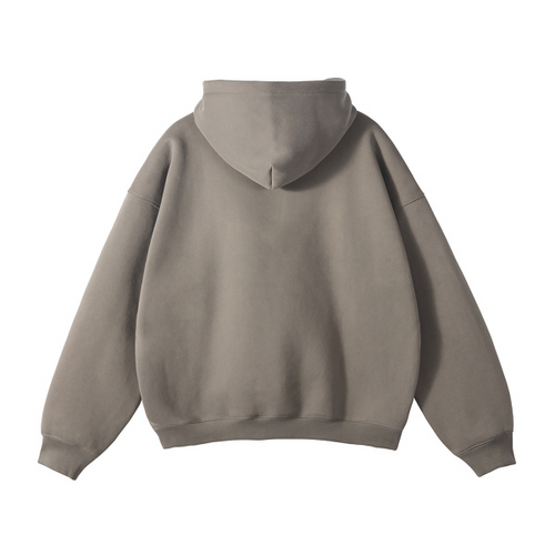 Collection 1 West Virginia Oversize Fleeced Hoodie - Gray Coffee behind