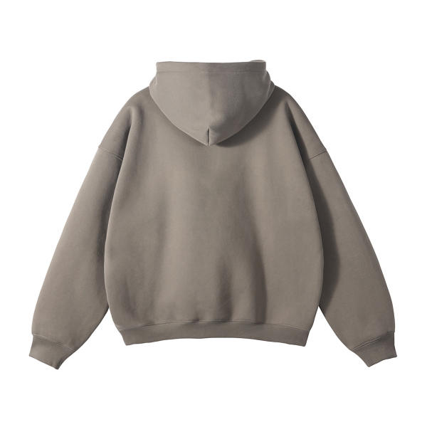 Collection 1 Nevada Oversize Fleeced Hoodie - Gray Coffee behind