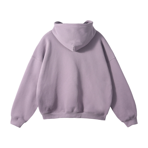 Collection 1 New York Oversize Fleeced Hoodie - Light Purple behind