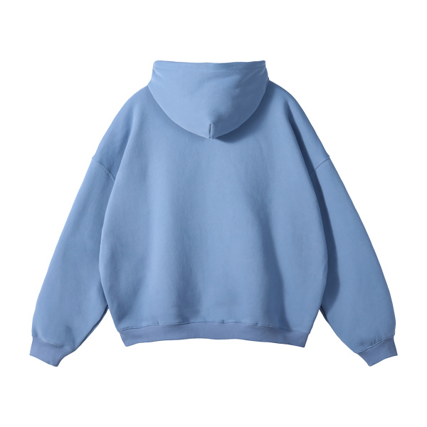 Collection 1 North Carolina Oversize Fleeced Hoodie - Medium Blue behind