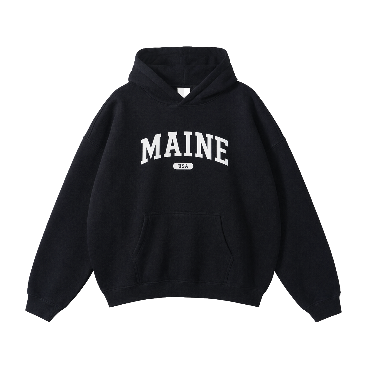 Collection 4 Maine Oversize Fleeced Hoodie - Black front