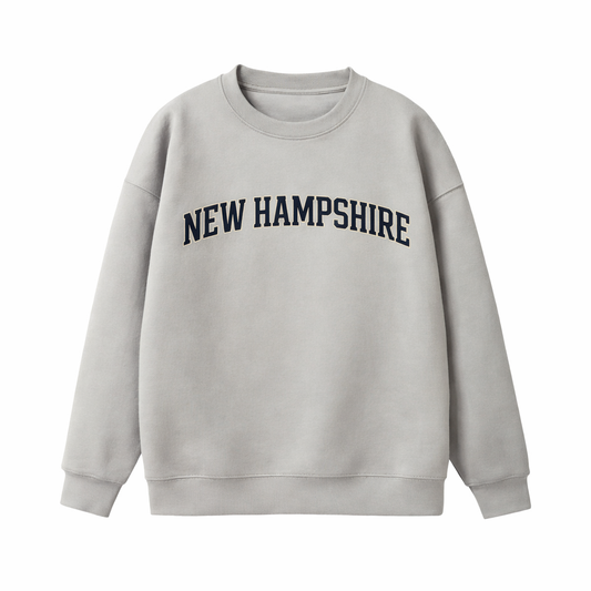 Collection 1 New Hampshire Essential Heavyweight Crewneck Sweatshirt - Gray front