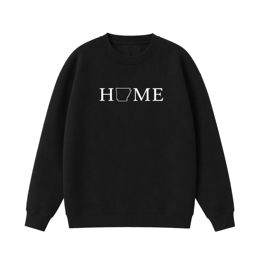 Collection 5 Arkansas Essential Heavyweight Crewneck Sweatshirt - Black front