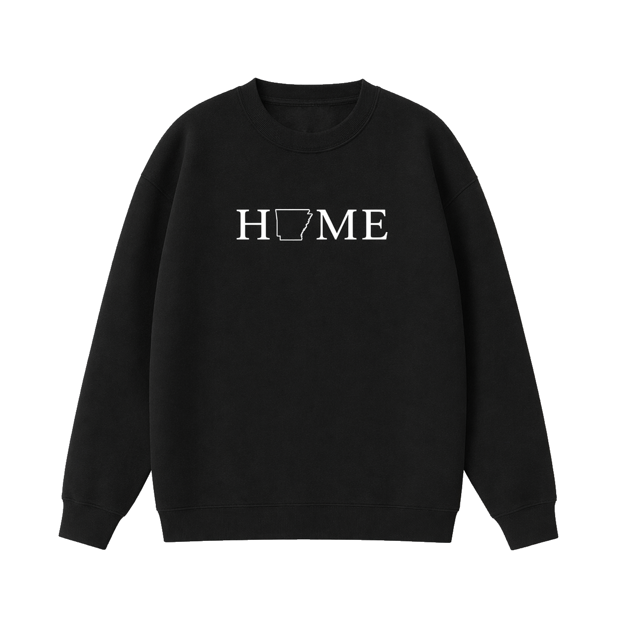 Collection 5 Arkansas Essential Heavyweight Crewneck Sweatshirt - Black front