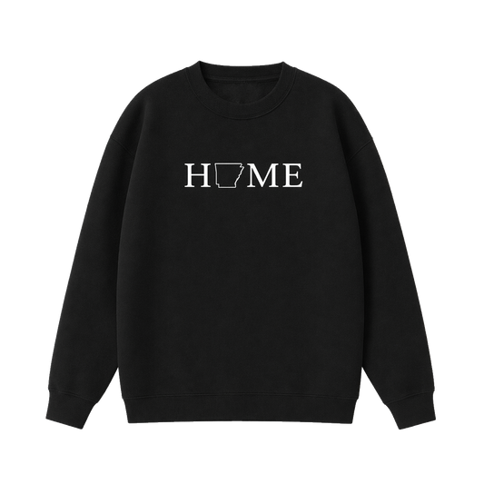 Collection 5 Arkansas Essential Heavyweight Crewneck Sweatshirt - Black front