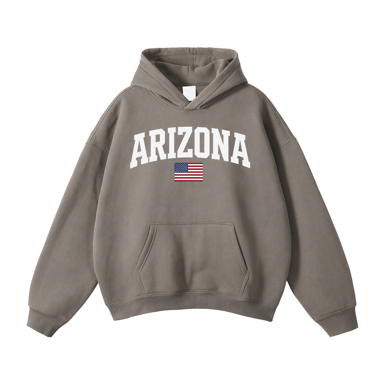 Collection 2 Arizona Oversize Fleeced Hoodie - Gray Coffee front
