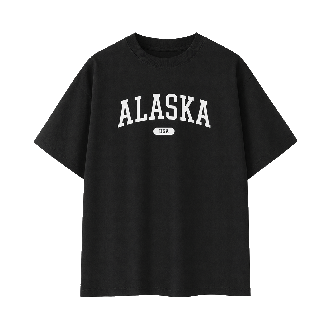 Collection 4 Alaska Essential Cotton T-Shirt - Black front