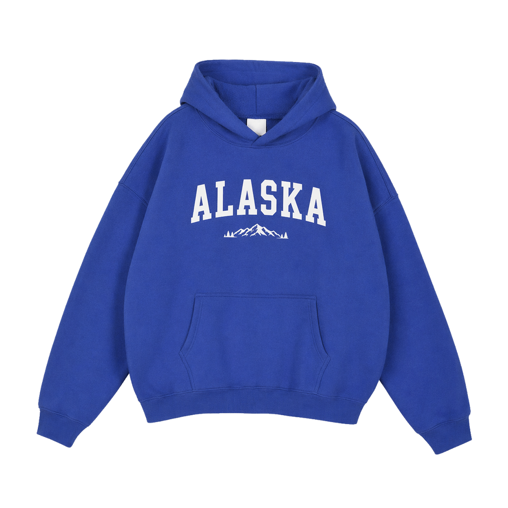 Collection 9 Alaska Oversize Fleeced Hoodie - Klein Blue front