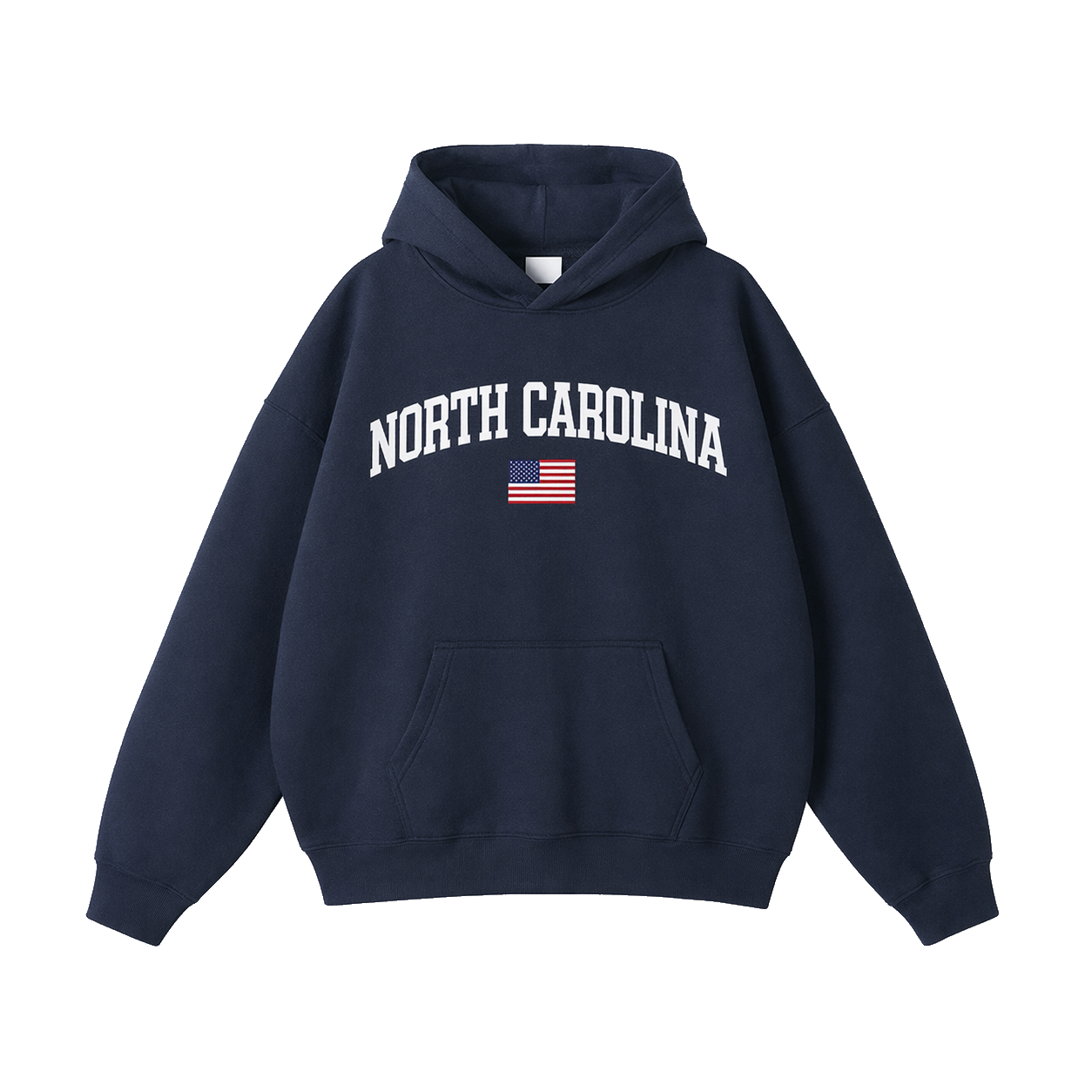 Collection 2 North Carolina Oversize Fleeced Hoodie - Navy Blue front