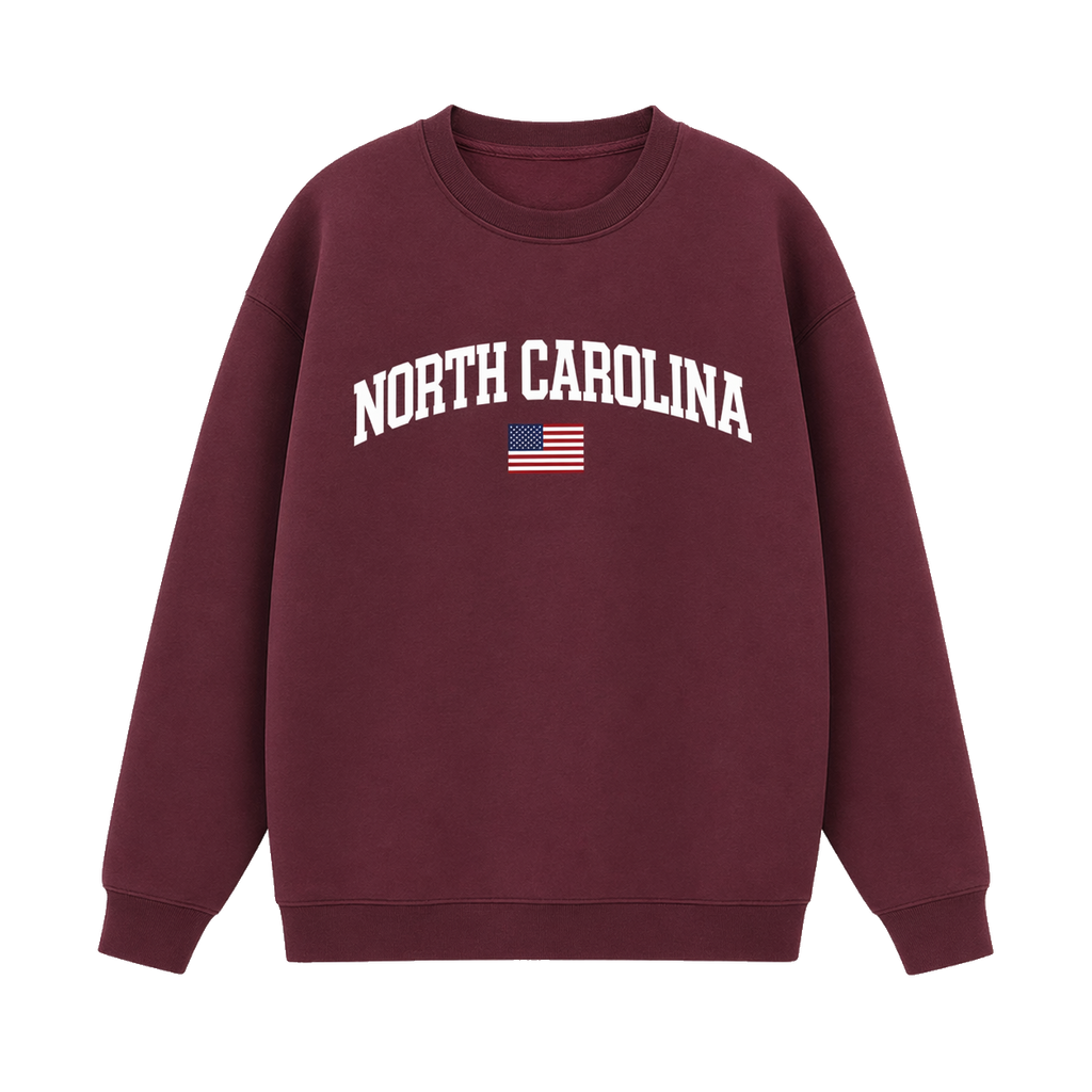 Collection 2 North Carolina Essential Heavyweight Crewneck Sweatshirt - Dull Red front