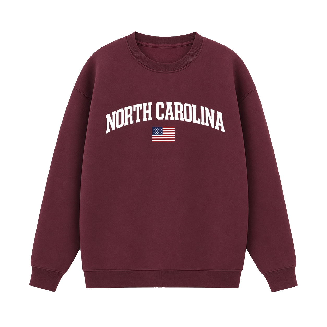 Collection 2 North Carolina Essential Heavyweight Crewneck Sweatshirt - Dull Red front