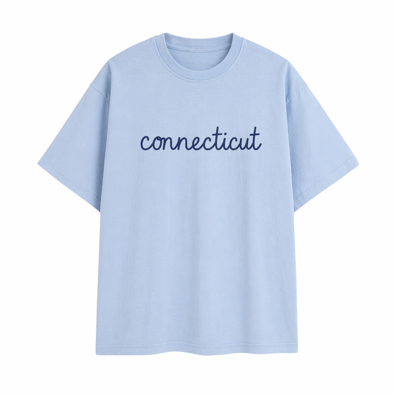 Collection 3 Connecticut Essential Cotton T-Shirt - Light Blue front