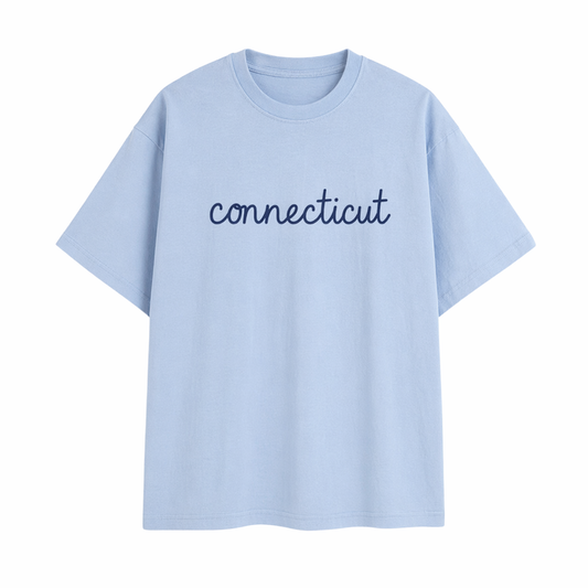 Collection 3 Connecticut Essential Cotton T-Shirt - Light Blue front