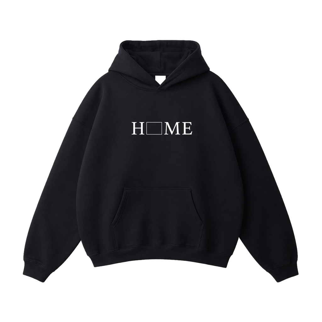 Collection 5 Wyoming Oversize Fleeced Hoodie - Black front