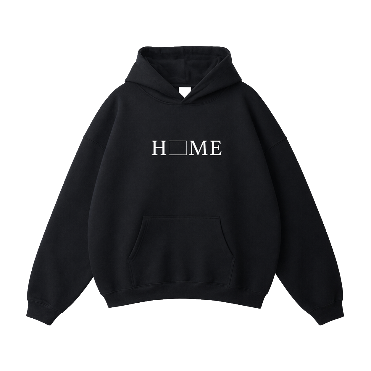 Collection 5 Wyoming Oversize Fleeced Hoodie - Black front