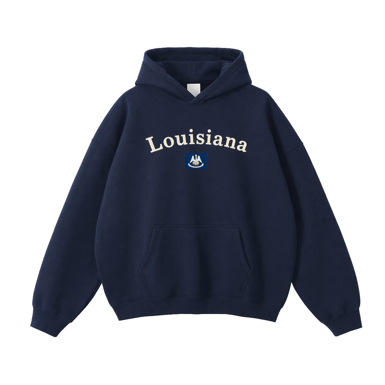 Collection 6 Louisiana Oversize Fleeced Hoodie - Navy Blue front