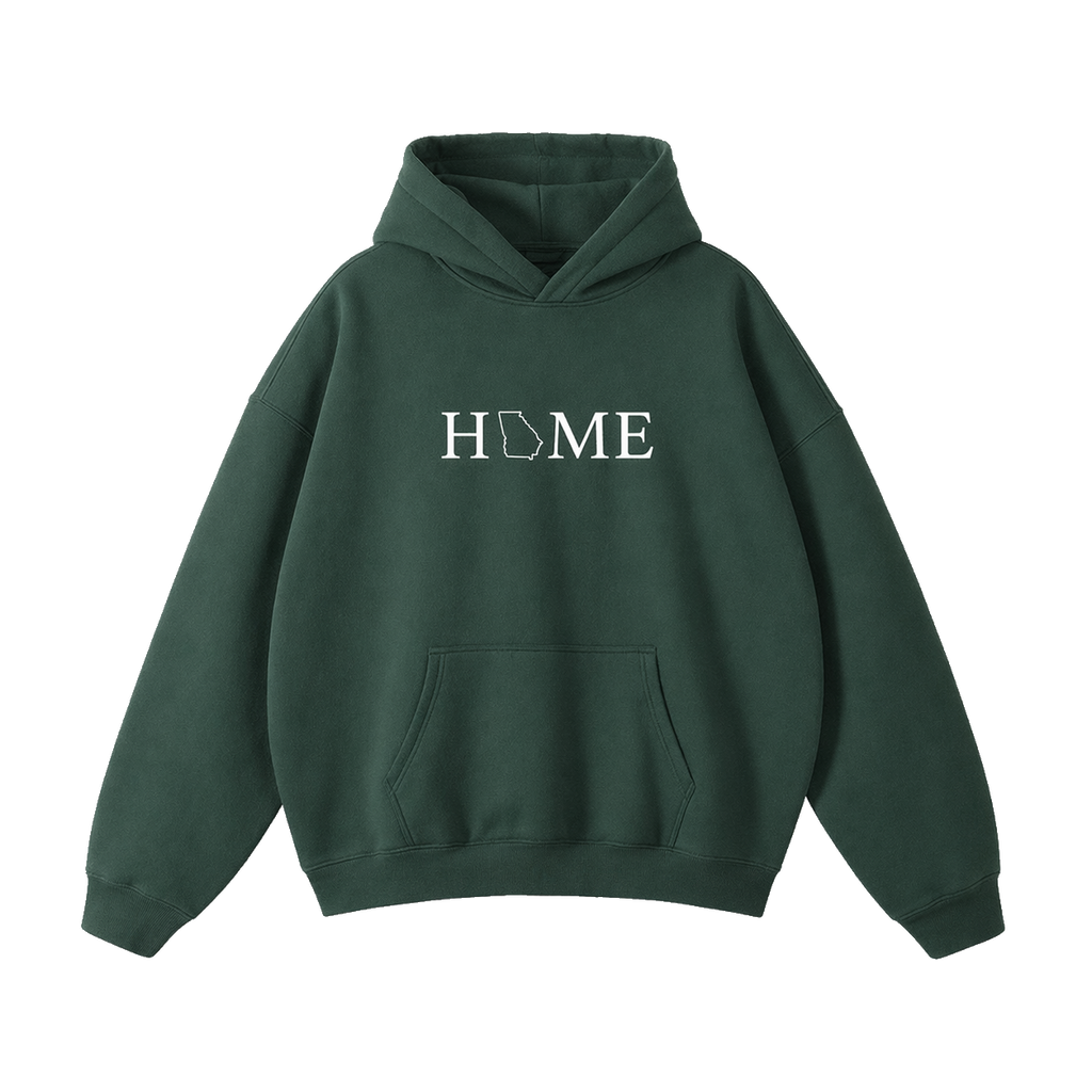 Collection 5 Georgia Oversize Fleeced Hoodie - Eden Green front