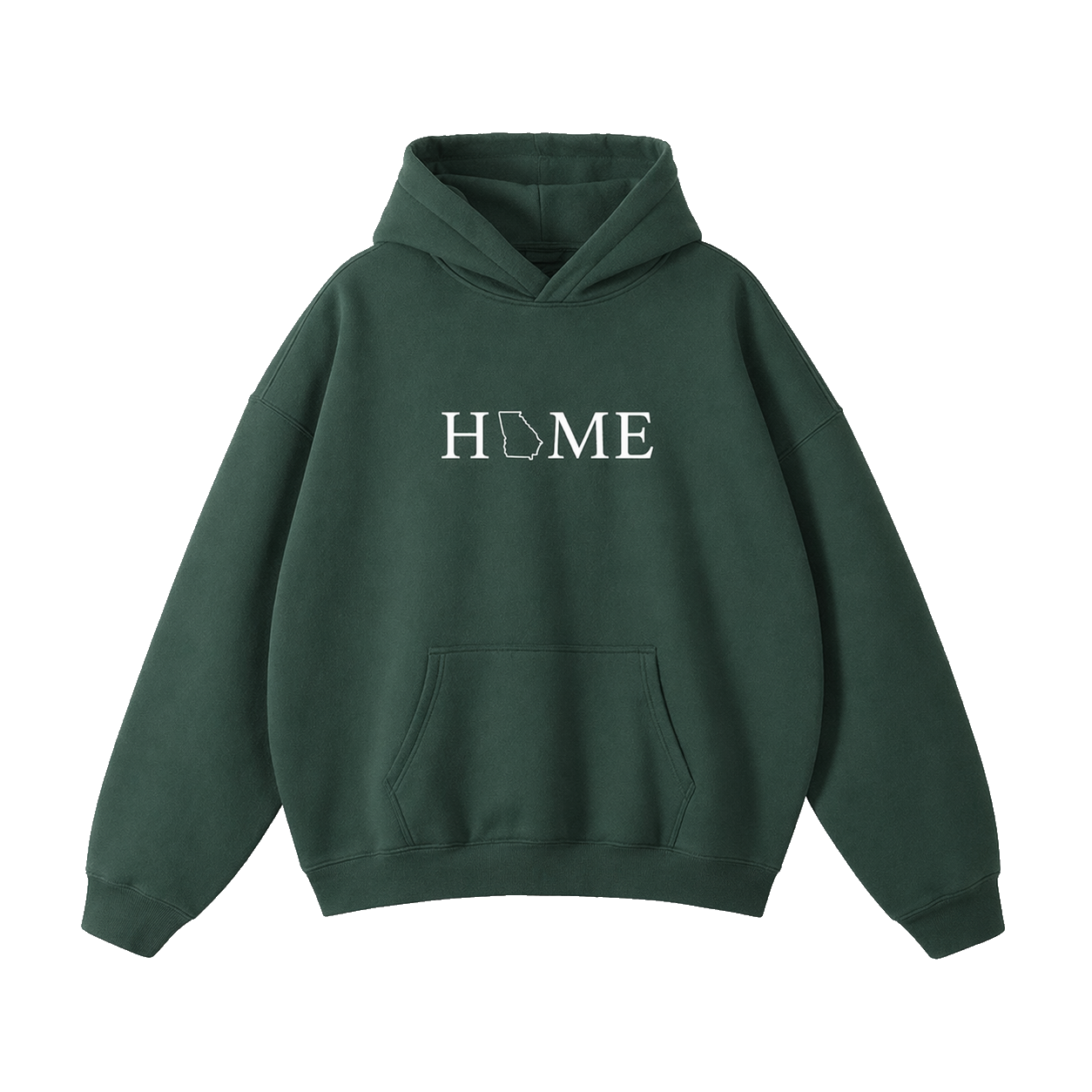 Collection 5 Georgia Oversize Fleeced Hoodie - Eden Green front
