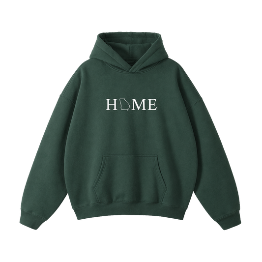 Collection 5 Georgia Oversize Fleeced Hoodie - Eden Green front