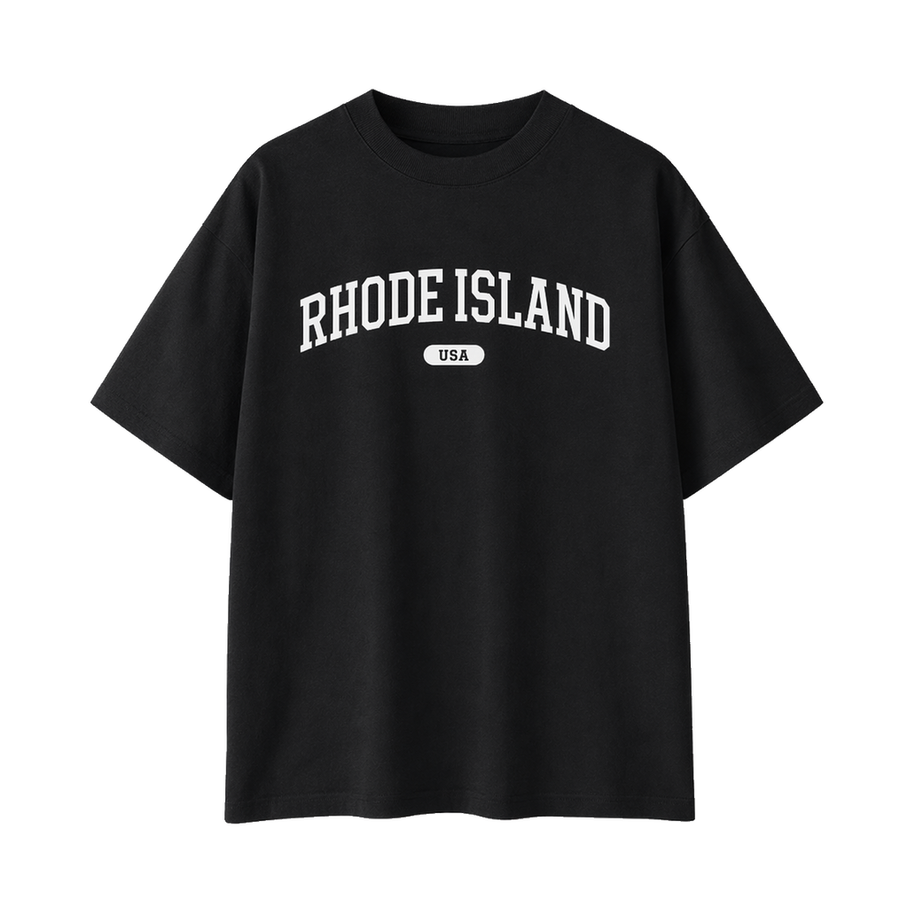 Collection 4 Rhode Island Essential Cotton T-Shirt - Black front