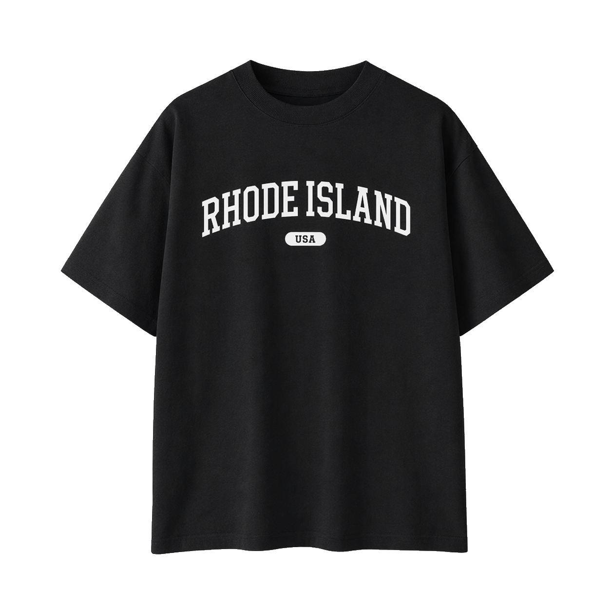 Collection 4 Rhode Island Essential Cotton T-Shirt - Black front