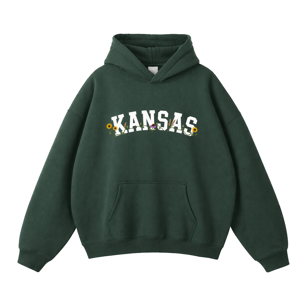 Collection 10 Kansas Oversize Fleeced Hoodie - Eden Green front