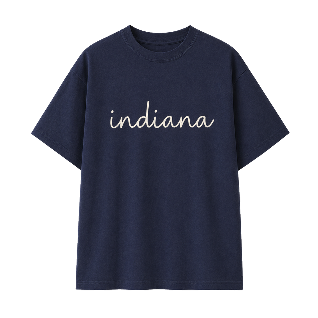 Collection 3 Indiana Essential Cotton T-Shirt - Navy Blue front