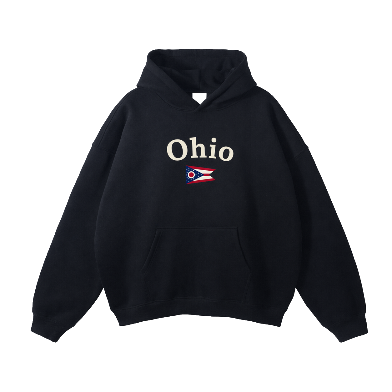 Collection 6 Ohio Oversize Fleeced Hoodie - Black front