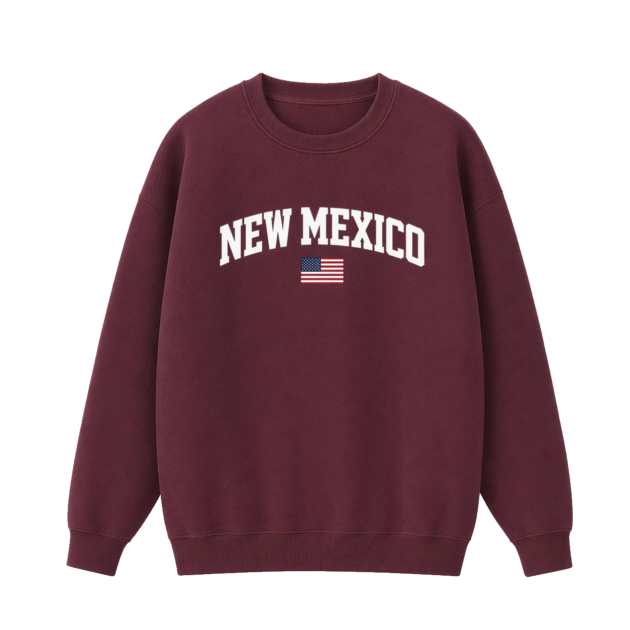 Collection 2 New Mexico Essential Heavyweight Crewneck Sweatshirt - Dull Red front