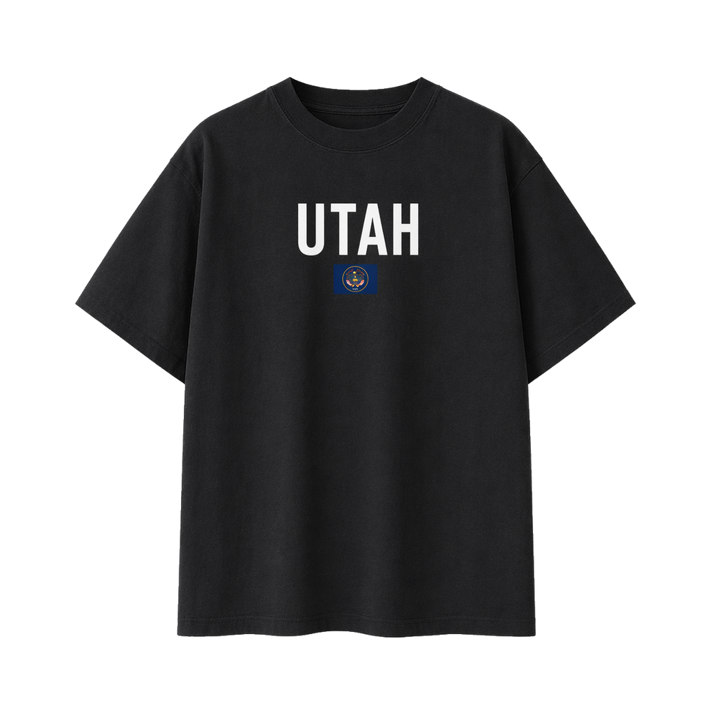 Collection 7 Utah Essential Cotton T-Shirt - Black front