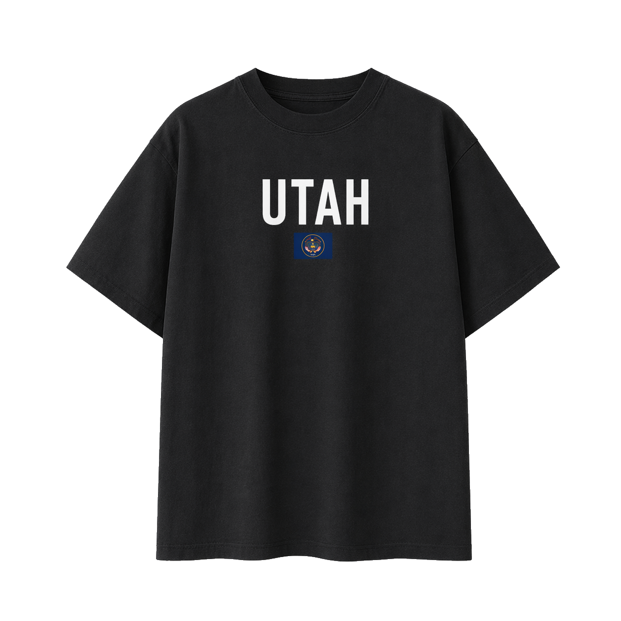 Collection 7 Utah Essential Cotton T-Shirt - Black front