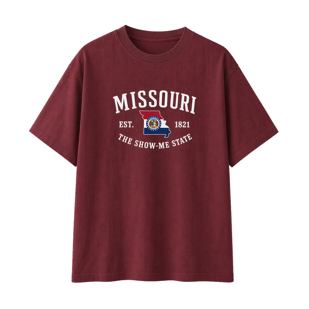 Collection 8 Missouri Essential Cotton T-Shirt - Wine Gray front