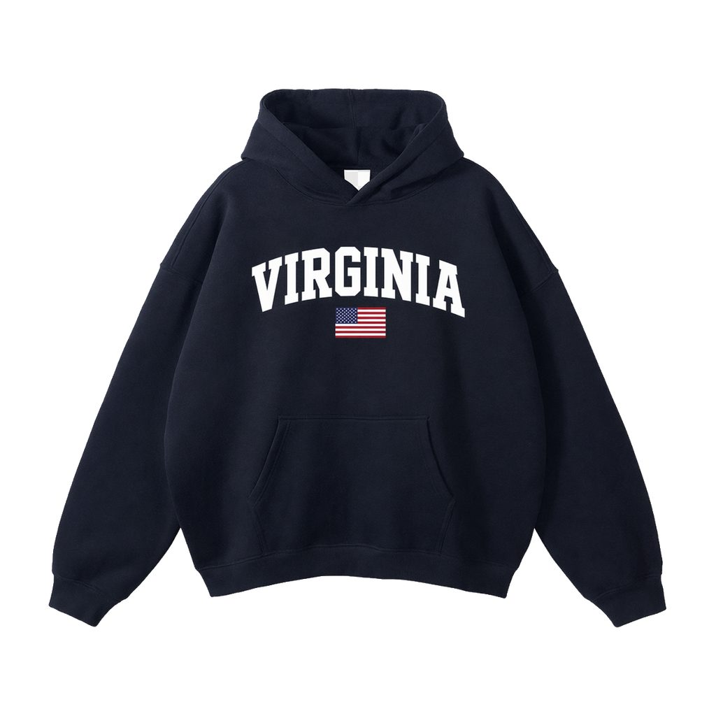 Collection 2 Virginia Oversize Fleeced Hoodie - Black front