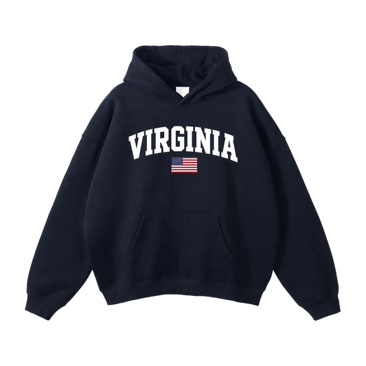 Collection 2 Virginia Oversize Fleeced Hoodie - Black front