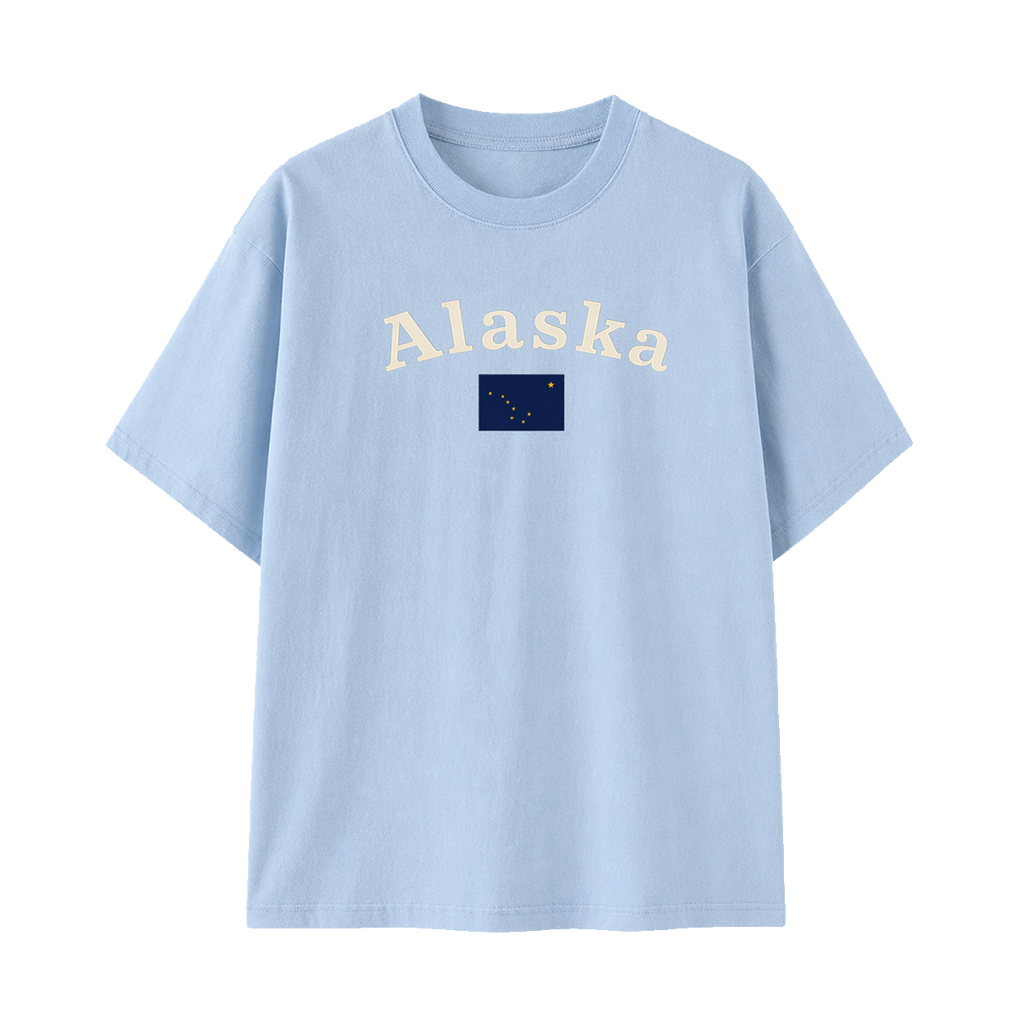 Collection 6 Alaska Essential Cotton T-Shirt - Light Blue front