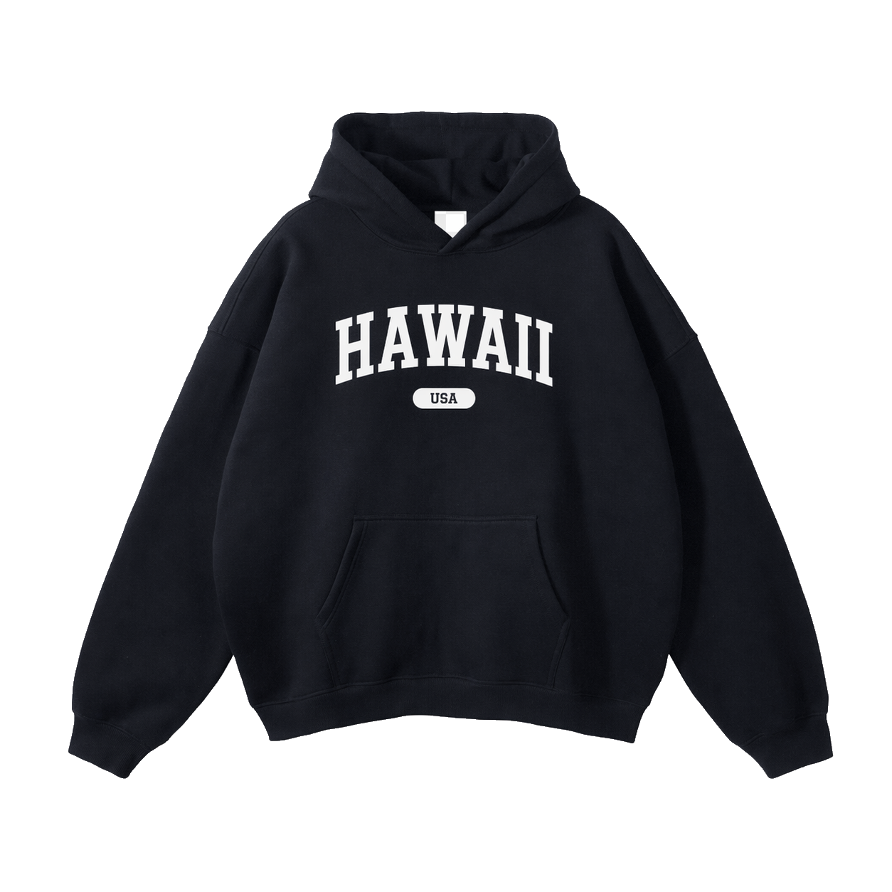 Collection 4 Hawaii Oversize Fleeced Hoodie - Black front