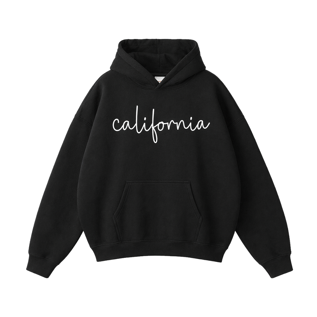 Collection 3 California Oversize Fleeced Hoodie - Black front