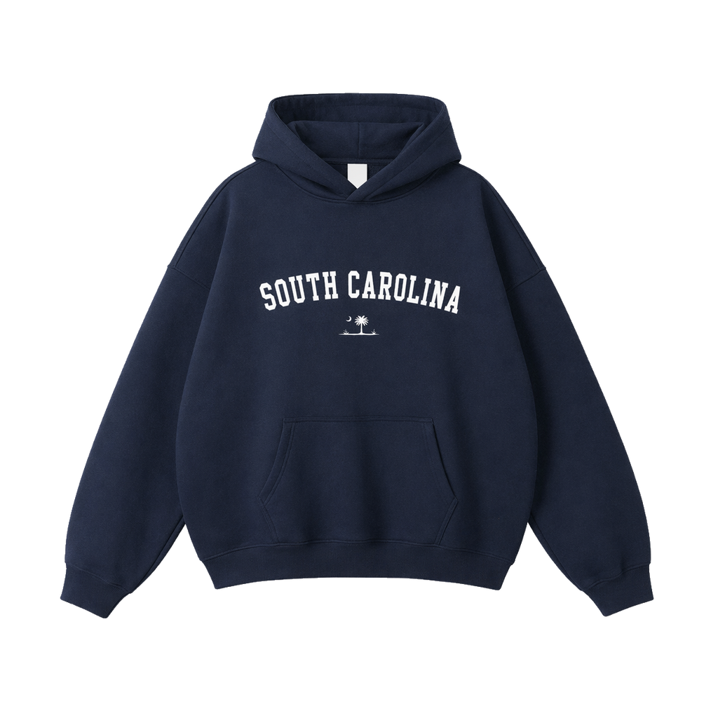Collection 9 South Carolina Oversize Fleeced Hoodie - Navy Blue front