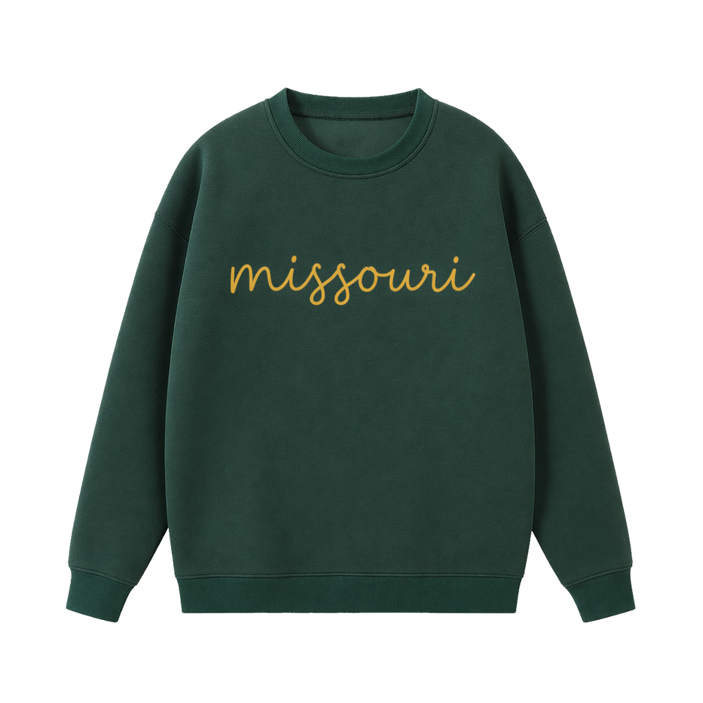 Collection 3 Missouri Essential Heavyweight Crewneck Sweatshirt - Dark Green front
