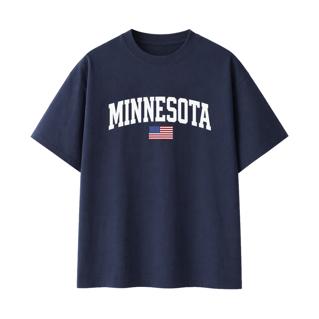 Collection 2 Minnesota Essential Cotton T-Shirt - Navy Blue front