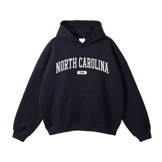 Collection 4 North Carolina Oversize Fleeced Hoodie - Black front
