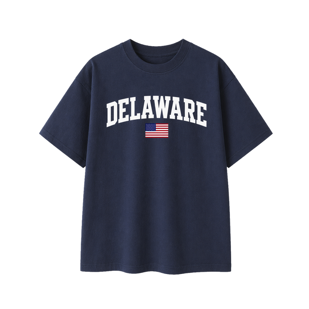 Collection 2 Delaware Essential Cotton T-Shirt - Navy Blue front