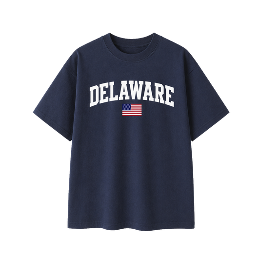 Collection 2 Delaware Essential Cotton T-Shirt - Navy Blue front