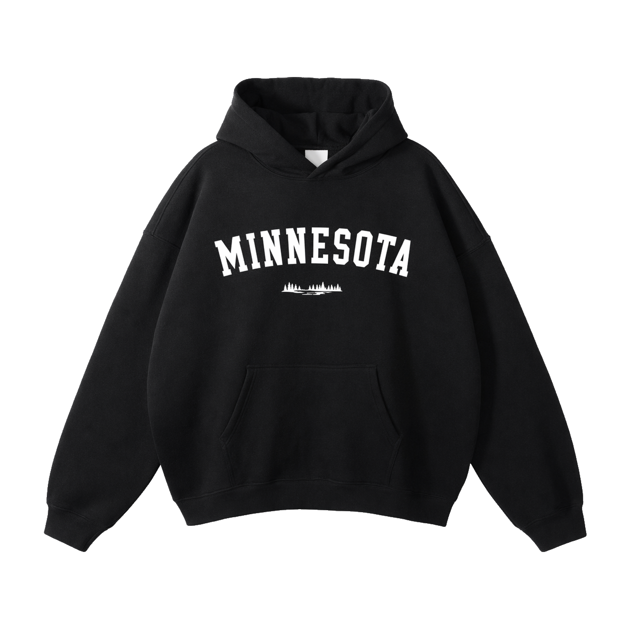 Collection 9 Minnesota Oversize Fleeced Hoodie - Black front