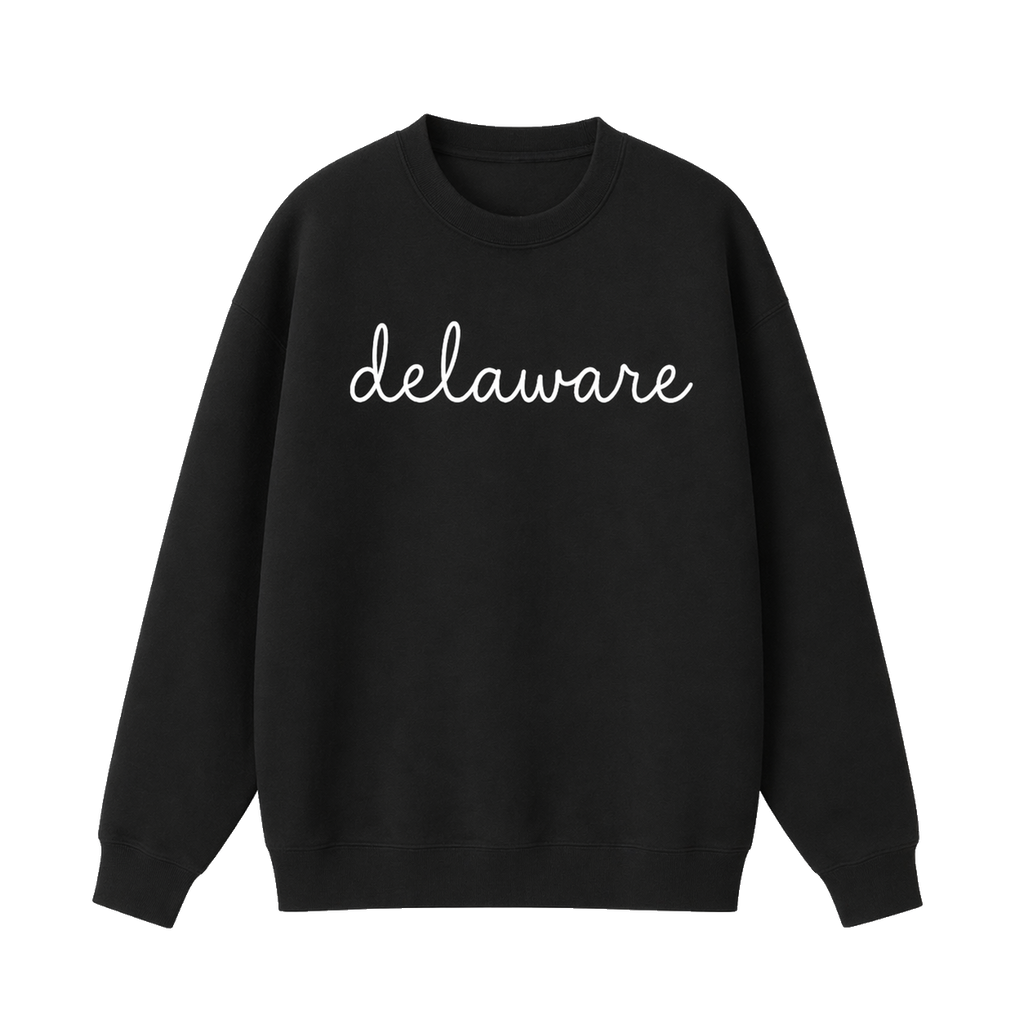Collection 3 Delaware Essential Heavyweight Crewneck Sweatshirt - Black front